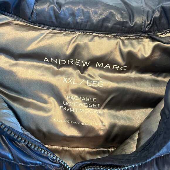 Andrew Marc Women’s Navy Packable Lightweight Premium Down Jacket, XXL - Picture 8 of 10